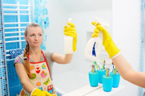 Cleaning dust and debris after builders work in a rental property