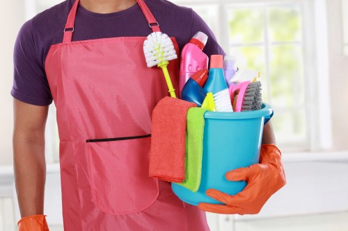 Professional end of tenancy cleaners preparing a rental property for handover