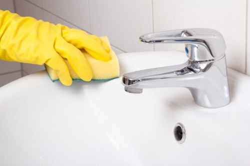 Detailed end of tenancy cleaning in a living room before inspection