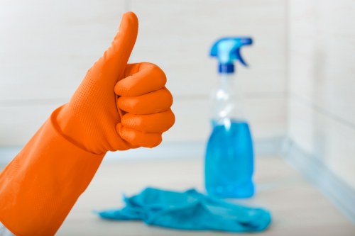 Professional team investigating a tenancy cleaning complaint
