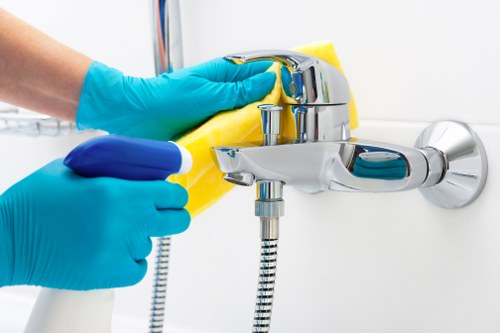 Final touch in a clean rental property ready for new tenants